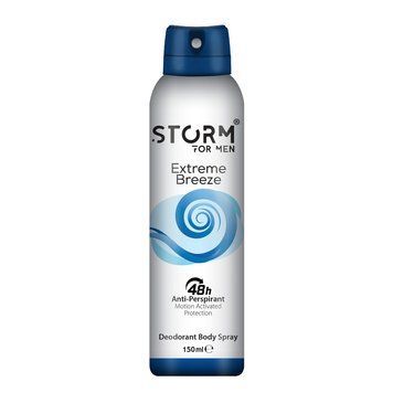 Чоловічий дезодорант-антиперспірант для тіла STORM Extreme Breeze, 150 мл 282676 фото